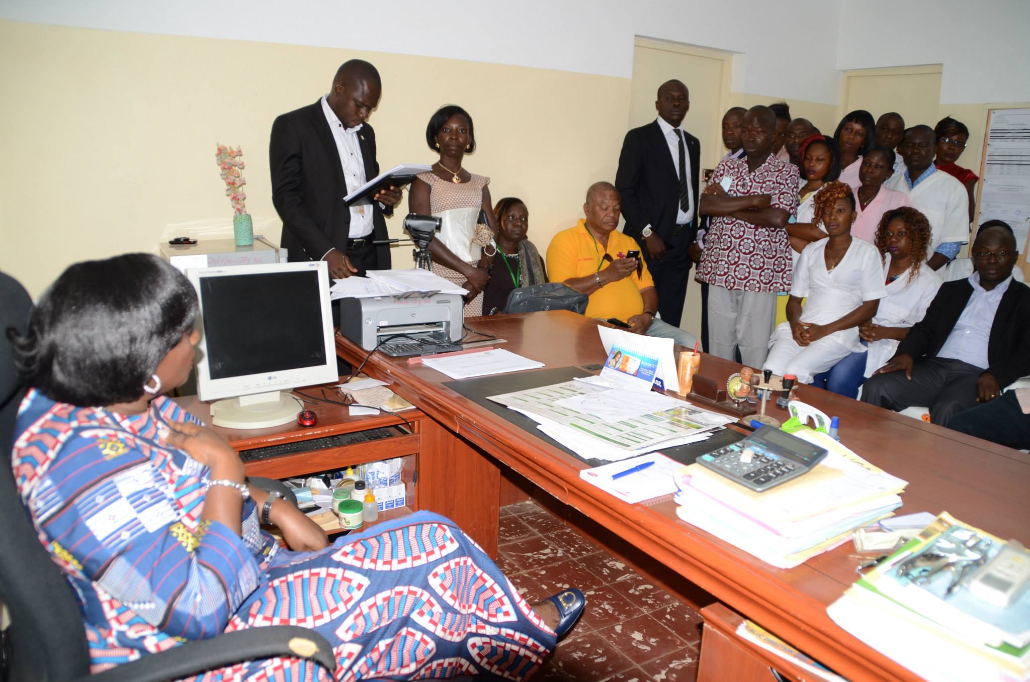 Visite d'Etat PR dans belier/MSLS à l'hopital général de didievi
