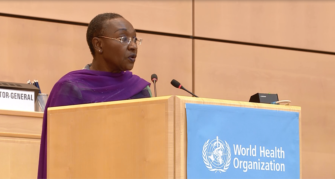 Intervention du Docteur Raymonde GOUDOU COFFIE
Ministre de la Santé et de l’Hygiène Publique,
 République de Côte d’Ivoire à la tribune de l'OMS sur le thème général : «Mettre en place de meilleurs systèmes pour la sante à l'ère du développement durable»
