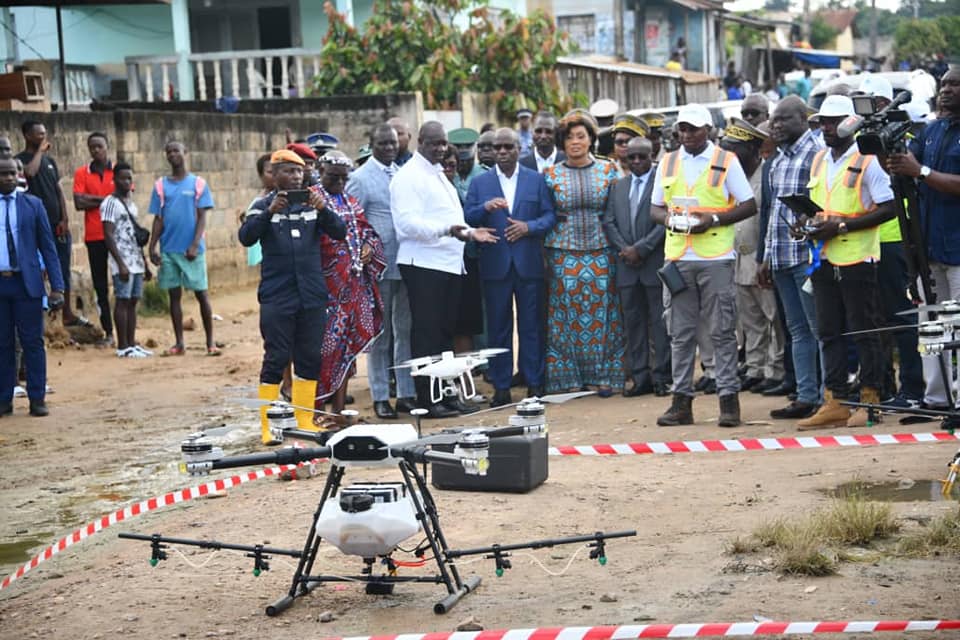 .INONDATIONS À AGBOVILLE ET N'ZIANOUAN  DES DRONES POUR LA DEMOUSTICATION