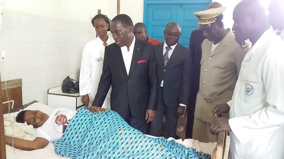 En tournée dans la region du Gbôklè, Le Ministre de la Santé et de l'Hygiène Publique, Dr AKA AOUELE a visité l'hôpital Général de Sassandra. lundi 09 Septembre 2019.