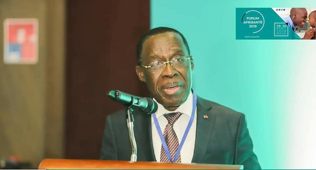 Allocution de Dr AKA AOUELE, Ministre de la Santé et de l'Hygiene Publique au  Forum AFRISANTE 2019 à l'Hotel RADISSON Abidjan