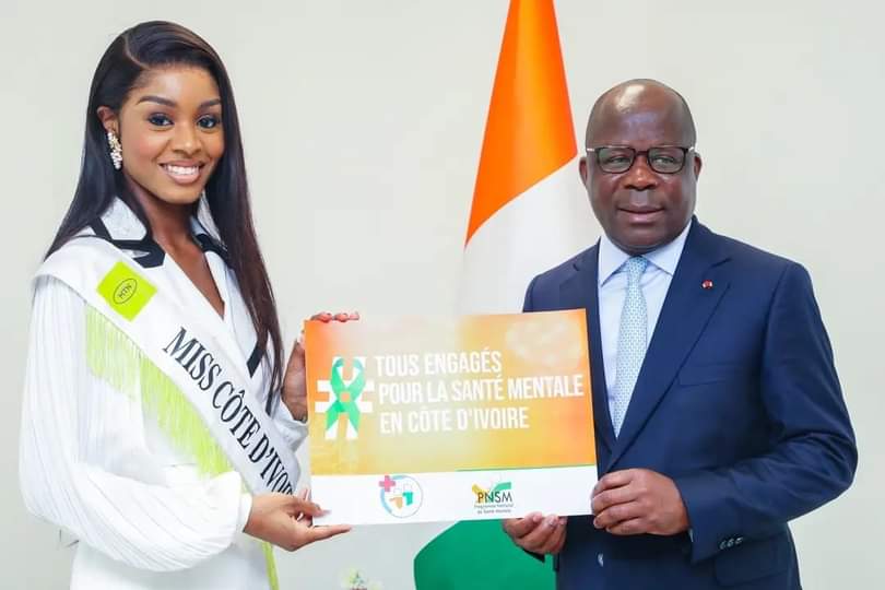 Santé mentale/ Djihony Mylène Miss Côte d'ivoire 2023, désignée ambassadrice de lutte