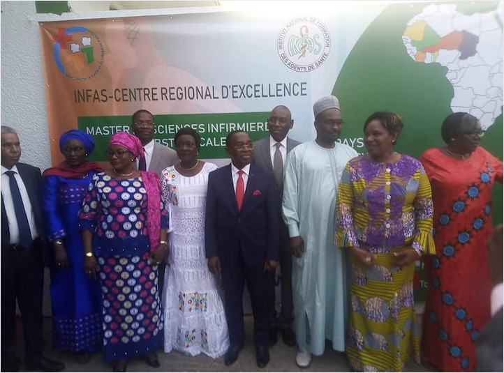 Le Ministre de la Santé et de l’Hygiène Publique ,Dr AKA AOUELE a assisté avec plusieurs autres Ministres en charge de la santé dans leur pays repectifs de la sous région au lancement du MASTER en SCIENCES INFIRMIERES ET OBSTETRICALES à L'INSTITUT DE LA FORMATION DES AGENTS DE LA SANTE (INFAS) CÔTE D'IVOIRE. Jeudi 29 Mars 2019