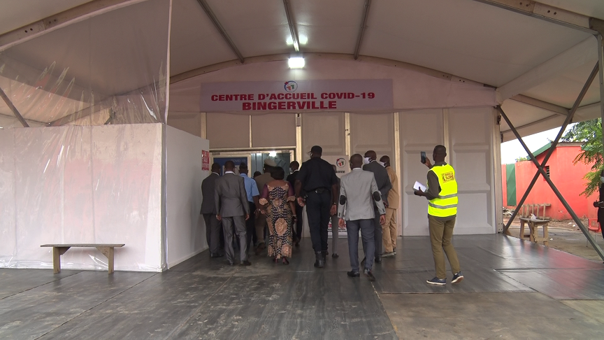 OUVERTURE OFFICIELLE DU HUITIÈME (8ème) CENTRE DE DÉPISTAGE COVID-19 D'ABIDJAN .